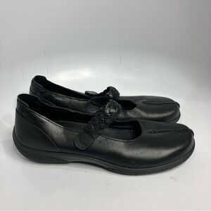 Hotter black Shake ll leather mary Jane shoes size 11